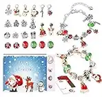 Calendrier de l'Avent 2022 Enfant Fille, Calendrier de l avent de Noël Breloques Bracelet Kit de Bijoux Ensemble de Fabrication de Bijoux Cadeaux de Noël pour Femme Filles 5 6 7 8 9 10 11 12 Ans