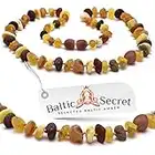 Baltic Secret Genuine Baltic Amber Necklaces for Adults - Men & Women - Handmade Beaded Necklace Genuine Stone Raw Baltic Amber Beads Gift Set Men Mum Womens Necklace (42.00)