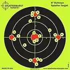 Splatterburst Targets - 8 inch Bullseye Reactive Shooting Target - Shots Burst Bright Fluorescent Yellow Upon Impact - Gun - Rifle - Pistol - Airsoft - BB Gun - Pellet Gun - Air Rifle (25 Pack)