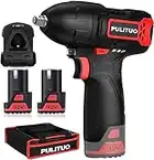 PULITUO Cordless Impact Wrench,12V Impact Wrench Set, 3/8 Inch Electric Impact Wrench, Mini Impact Wrench with 2200 RPM Variable Speed,120Nm Torque,2 * 2,000mAh Lithium Battery & Fast Charger.