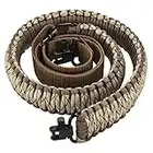 CVLIFE 550 Paracord Sling 2 Point Sling Shotgun Sling Easily Adjust Length Multi Use for Outdoor Sport Camo Brown