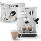 Breville Bijou Espresso Machine | Automatic and Manual Espresso, Cappuccino & Latte Maker | 15 Bar Pump | Steam Wand | Silver [VCF149]