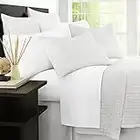 Zen Bamboo Luxury 1500 Series Bed Sheets - Eco-Friendly, Hypoallergenic and Wrinkle Resistant Rayon Derived from Bamboo - 4-Piece - Full - White