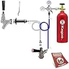 Kegco 3PSCK-5T Kegerator Kit, Metal, Chrome