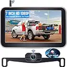 Wireless Backup Camera 7 Inch Rear View Monitor Kit HD 1080P Night Vision Waterproof Bluetooth Reverse Cam for Truck Car Camper Small RV Two Channels DoHonest V29