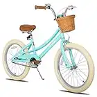 JOYSTAR 20 inch Kids Bike for 5-9 Years (43"-59") Boys & Girls, Child Bicycle with Training Wheels & Basket & Fender,Green