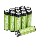 Amazon Basics 12-Pack AA Rechargeable Batteries, Performance 2,000 mAh Battery, Pre-Charged, Recharge up to 1000x