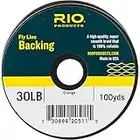 RIO Products Dacron Braided Backing, Fly Fishing Line, Smoothing Braid, 100 Yards, 20Lb, Orange