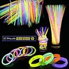 Trimming Shop Bastoncini Luminosi Braccialetti Polsino Neon Collana Per Festa Forniture, Compleanno, Bomboniere Matrimonio, Misto Colore Luce Bastoncini, 25pcs