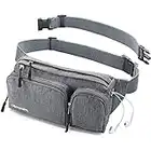 OlimpiaFit Fanny Pack (Sac Banane) - Waist Bag for Women & Men - Money Belt for Hiking, Travel, Workouts, and Running w/Strap Extension, Headphones Hole, and 6 Pockets - Water Resistant Pouch