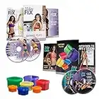 Beachbody 21 Day Fix & 21 Day Fix Extreme - Workout Accessories + Fitness DVDs Bundle, Body Weight Home Workout Planner & Video Guide, Meal Plan and Portion Control Containers Included