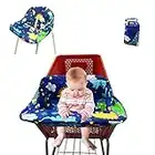 Pozico Baby Shopping Trolley Cover Universal Toddler High Chair and Shopping Cart Cushion with Carry Bag, Machine Washable (Dinos)