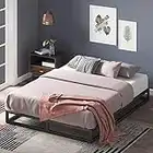 Estructura de cama metálica ZINUS Joseph 15 cm | Base para colchón | Somier de láminas de madera | Almacenamiento debajo de la cama | Para adultos, niños, adolescentes | 90 x 190 cm | Negro