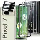 UniqueMe [2+2 Pack] Compatible for Google Pixel 7 5G [2022] Screen Protector Tempered Glass, 2 Pack Camera Lens Protector Case Friendly [Fingerprint Support ][Alignment Tool]