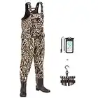 TIDEWE Realtree MAX5 - Vadeadores de pecho con colgador de botas para hombre, impermeables, camuflados, para pesca y caza