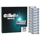 Gillette Mach3 Razor Blades Men, Pack of 20 Razor Blade Refills, Stronger Than Steel Blades (Packaging May Vary)