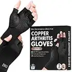 Dr. Frederick's Original Copper Arthritis Glove - 2 Gloves - Perfect Computer Typing Gloves - Fit Guaranteed - Large