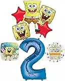 Sponge bob 2nd Birthday Party Supplies Balloon Bouquet Decorations