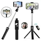 Selfie Stick Tripod,TVACHE Extendable Bluetooth Selfie Stick with Wireless Remote,Compatible with iPhone 13 pro max/12 mini/11 pro/X/8+/7/7P/6s/6, Samsung Galaxy S21/S20/S10/9/S8/S7, Huawei and More