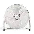 CREATE / EOLUS TURBO PRO/Ventilador de suelo Industrial Cromado / 120 W, Potente flujo de aire, Ligero, Ajustable, Con Patas Antideslizantes, 3 hélices, 3 velocidades, Motor Cobre