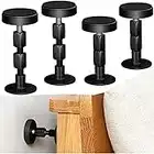 OUKEYI 4 Pieces of Adjustable Threaded Bed Frame Anti-Shake Tool,Headboard Stoppers，Bed stoppers ，Wall Bed headboard Anti-Shake Fixer for Beds Cabinets Sofas, 30-87mm (Black)