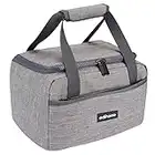 edihome, Sac Isotherme Repas, Lunch Box Isotherme, 8L, Déjeuner pour le travail, Portable, pour Manger pendant le voyage (Gris)