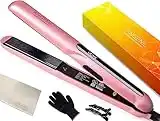 ANGENIL für glätteisen, Haarglätter und Lockenstab in einem, haare glatteisen keramik ionen haarschonend, professional tragbares reiseglätter glatte haare, hair iron straightener, haarglättung platten