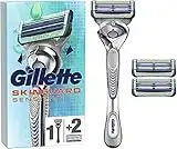 Gillette Rasoir Homme Skinguard Flexball à L’Aloe Vera, pour Peaux Sensibles + 2 Lames de Recharges [OFFICIEL]