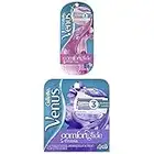 Gillette Venus ComfortGlide White Tea Scented Women's Razor Blade Refills, 4 Count & ComfortGlide White Tea Women's Razor - 1 Handle + 2 Refills