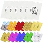 maxin 26 RFID Blocking Sleeves(20 Credit Card Protector Holders in 10 Colors&6 Passport Protectors) Identity Theft Protection Secure Sleeves Set,Waterproof Aluminum foil Slim Design