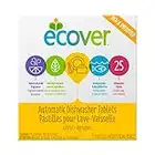 Ecover Automatic Dishwasher Tabs, Naturally-Derived and Biodegradable Dishwasher Detergent, Citrus Scent, (25) Dishwasher Cleaner Tablets, 1 Pack