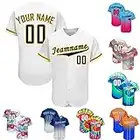 Custom Baseball Jersey Men Button Down Personalised Tee Shirt Sports Fans Print Name Numbers for Women/Kids