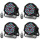 4 Stück 36 LED Par Scheinwerfer Bühnenlicht RGB DMX512 Disco licht mit Fernbedienung Effektstrahler über Meister-Sklave Sound Auto Partylicht für DJ KTV Bar Hochzeit Halloween Weihnachten