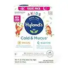 Kids Cold Medicine and Mucus Relief for Ages 2+, Hylands 4 Kids Cold 'n Mucus, Day and Night Value Pack, Syrup Cough Medicine for Kids, Nasal Decongestant and Allergy Relief, 4 Fl Oz Each