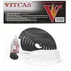 VITCAS White Stove Rope Replacement Kit-high Temperature Adhesive-Protective Glove-Excellent Adhesion Glue-Fire Resistant- 6mm