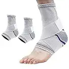 TOFBS 1 Paire Attelle Cheville Sport, Chevillere Entorse, Chevillère, Soutien du Tendinite Tendon Achille et Fasciite Plantaire, Stabilise les Ligaments, Soulage le Gonflement de la Douleur (Gris,M)