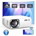 Outdoor Projector 4K Supported 5G WiFi Bluetooth: 19000L 500 ANSI Native 1080P Projector, 4D/4P Keystone 450'' & 50% Zoom Sovboi Mini Movie Projector, SOI-Smart System Portable Projector for Phone/PC