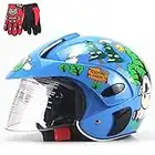 ZJRA Kid Casque De Vélo,Cartoon Casque Intégral pour Les Enfants,Snowboard Casque VTT Garçons Et Filles,Dot/CEE Certification Qualité,Convient pour Toutes Les Saisons,E