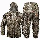 Tongcamo Caza Ghillie Traje 3D Bionic Leafy Camuflaje Ropa para la Caza de la Jungla, la Vida Silvestre Fotografía, Bird Watching, Halloween, Shooting