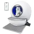 KungFuPet Self-Cleaning Cat Litter Box, Automatic Cat Litter Box for Multi Cats, Extra Large Smart Litter Box with Mat & Liner, APP Control/Safety Protection/Odor Removal [Upgrade Version]
