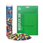 PLUS PLUS - Baseplate Duo & 240 Piece Basic Tube Set - Construction Building STEM Toy, Interlocking Mini Puzzle Blocks for Kids