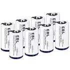 EBL CR123A Batteries 1600mAh 123A 123 High Capacity Lithium Batteries with PTC Protection for Flashlight Camera 3V 8 Pack Non-Rechargeable