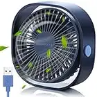 SmartDevil Ventilador USB, Mini Ventilador USB Silencioso, Personal Portátil Ventilador PC, para Oficina/Hogar/Viajar/Acampar, Alimentado por USB (Azul)