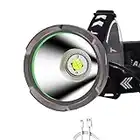 Spot Light Head Torch Rechargeable, WESLITE XHP90.2 Most Powerful Head Torches LED Super Bright 15000 Lumens Large Spotlight Head Light High Powered Headlamp for Outdoor Mining Work (Large)