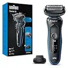 Braun Series 5 5018s Electric Razor for Men with Precision Trimmer, Wet & Dry, Rechargeable, Cordless Foil Shaver, Blue, 1 Count