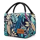 Bolsa de almuerzo aislada Winmax para adultos, niños, mujeres, hombres, almuerzos, bolsas de picnic, lonchera, lonchera, bolsa de almuerzo para acampar o viajar Leaves Pattern