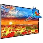 Updated 150 Inch Portable Projector Screen, YF2009 16:9 HD Foldable Anti Crease Indoor Outdoor Movie Projection Screen for Camping/Home Theater/Office/Party - with Hooks and Ropes, Easy to Install