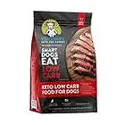 Visionary Pet Foods Keto Dog Food | Low Carb Kibble | High Protein - Natural Beef Flavour | Grain Free Dry Dog Food | Made in USA Natural Formula - Beef Recipe 3.5lb Small Bag