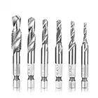 Hymnorq Metric HSS 4341 Combination Drill and Tap Bit Set of 6pcs – Including M3, M4, M5, M6, M8, M10-1/4 Inch Hex Shank and Self-Centering Split Point - for Tapping in Wood Plastic and Aluminum