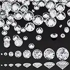 PandaHall Clear Cubic Zirconia, 160 Pz 8 Taglie CZ Pietre Cabochon Sfaccettati Posteriore A Punta Diamante Piccole Perline di Pietra Sciolte per Orecchino Anello di Gioielli Fai da Te Craft Making